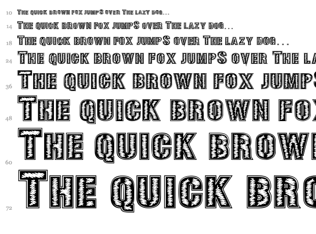 Special Unit font waterfall